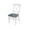 International Concepts Round 36 in Rd Top Pedestal Table, 2 X-Back Chairs, White/Heather Gray, 36 in W, 36 in L, 29.1 in H K05-36RT-C613-2 - alternate 2